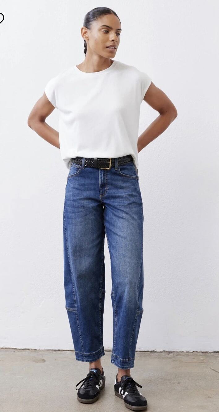 NEW Ruti THE ULTIMATE BARREL LEG JEANS 2.0 •10• Indigo Blue Jean $269